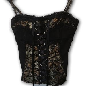 Tripp nyc corset style top dragon design medium